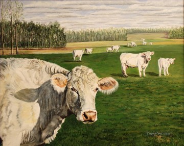 Cattle Cow Bull Painting - cows Lee Mims